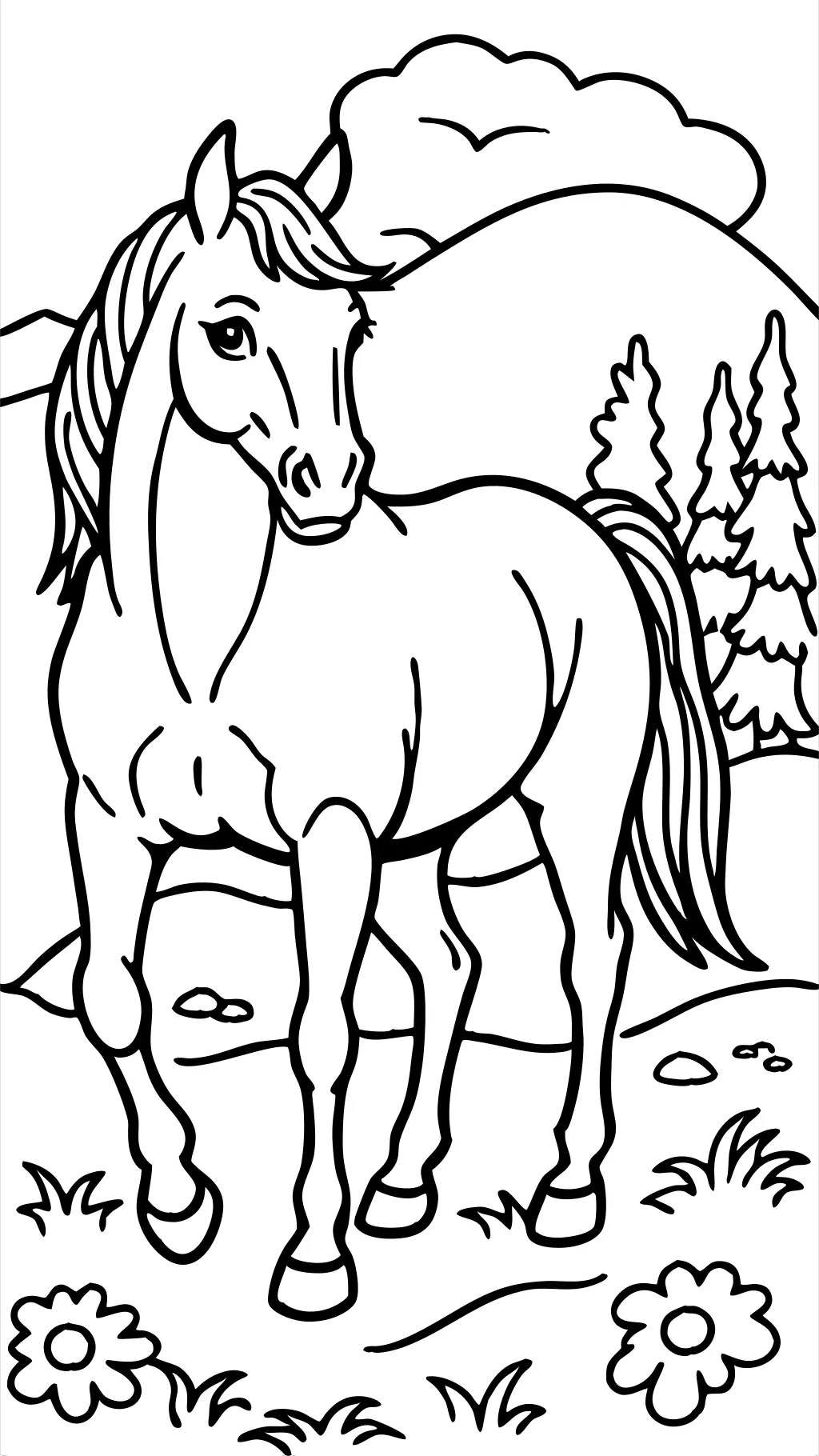 horses coloring pages printable